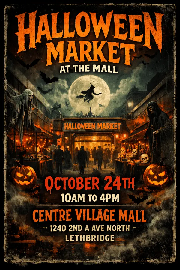 Halloween Market at Centre Village Mall October 24th